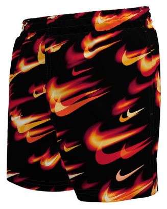Costume da bagno Nike Swim Breaker Asteroid AOP Nero/Rosso da ragazzo