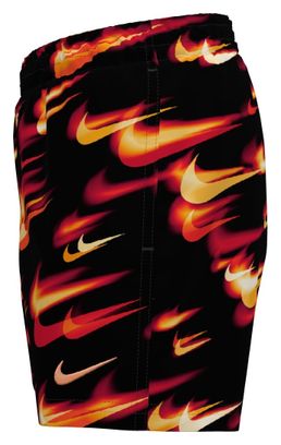Costume da bagno Nike Swim Breaker Asteroid AOP Nero/Rosso da ragazzo