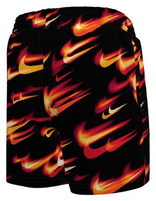 Costume da bagno Nike Swim Breaker Asteroid AOP Nero/Rosso da ragazzo