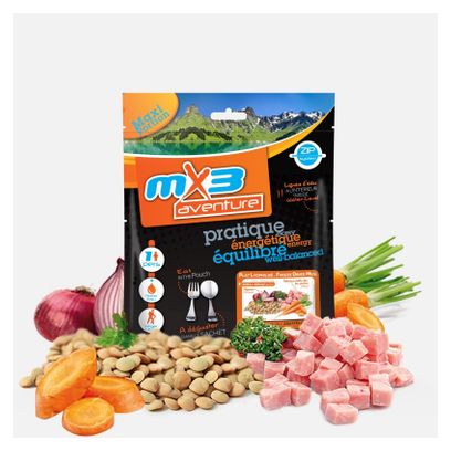 Repas Lyophilisé MX3 Lentilles au jambon 140 g