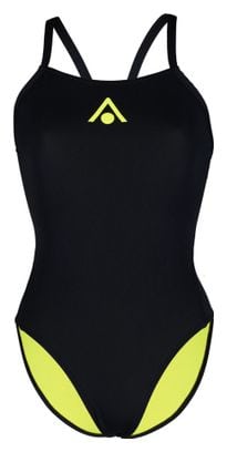 Einteiliger Badeanzug für Frauen Aquasphere Essential Tie Back Schwarz Gelb