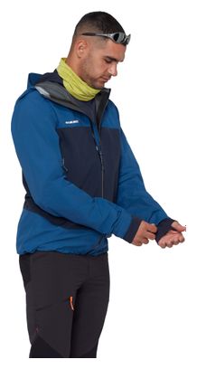 Mammut Crag Hooded Waterproof Jacket Blue Men's