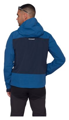 Mammut Crag Hooded Waterproof Jacket Blue Men's