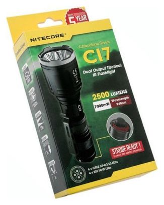 NiteCore lampe de poche CI7 Caméléon blanc-infrarouge - 2500 lumens-Noir