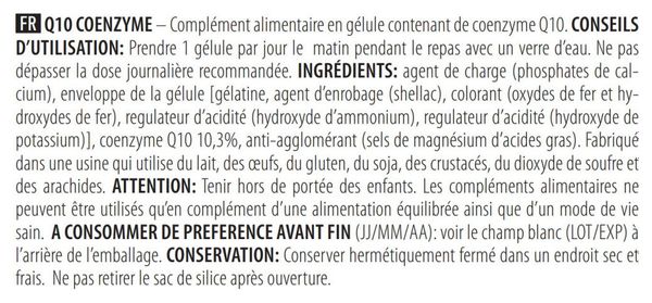 Q10 Coenzyme (60 Caps) - Biotech Usa - Antioxydants