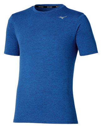 Herenblauwe Mizuno Core Impulse trui met korte mouwen