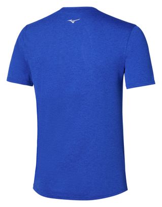 Herenblauwe Mizuno Core Impulse trui met korte mouwen