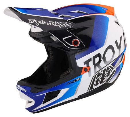 Troy Lee Designs D4 Composite Mips Full Face Helm Blue/White