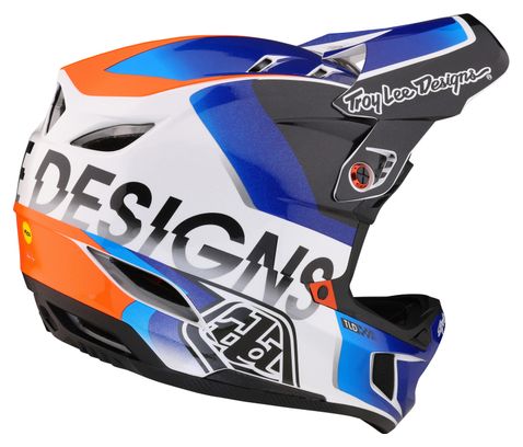 Troy Lee Designs D4 Composite Mips Full Face Helmet Blue/White