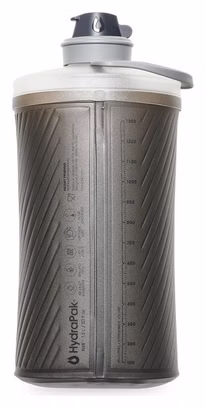 Hydrapak Flux 1.5L Soft Water Bottle, Gray