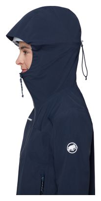 Giacca impermeabile Mammut Crag Hooded blu da donna