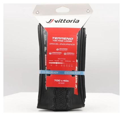 Vittoria Terreno T30 Fine Loose Gravel Endurance 700 mm Pneumatico gravel Tubeless Ready Pieghevole Cintura anti-foratura Formulazione Endurance Grafene