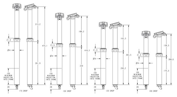 Manguera de asiento Fox Racing Shox Transfer Performance 2023 Manguera interna (sin control)