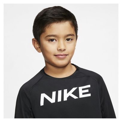 Nike Pro Kinder Langarmtrikot Schwarz
