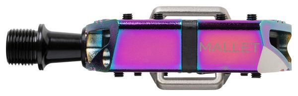 Paar Crankbrothers Mallet Enduro Limited Edition Oil Slick Automatic pedalen
