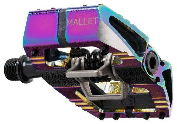 Paar Crankbrothers Mallet Enduro Limited Edition Oil Slick Automatic pedalen