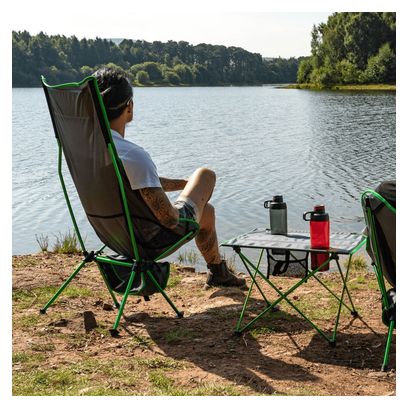 Highlander Ayr Rest Folding Chair, Gray/Green
