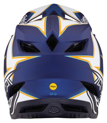 Troy Lee Designs D4 Composite Mips Matrix Blue Full Face Helm