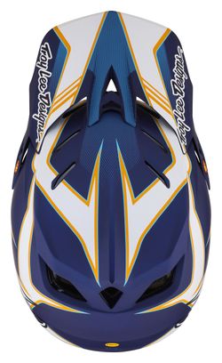 Troy Lee Designs D4 Composite Mips Matrix Blue Full Face Helmet