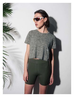 Running Circle Smooth Operator Grey crop top