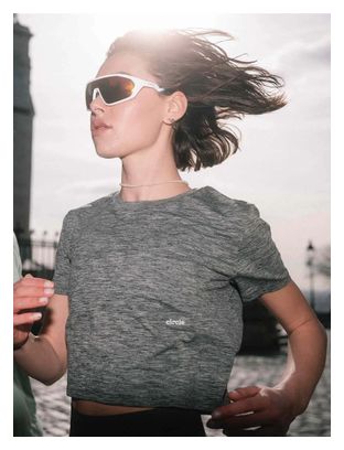 Running Circle Smooth Operator Grey crop top