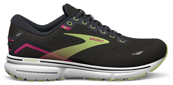 Brooks Ghost 15 Running Shoes Black Green Pink Women's