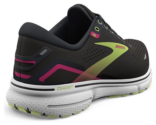 Brooks Ghost 15 Running Shoes Black Green Pink Women's