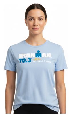 Camiseta de manga corta para mujer Ironman 70.3 Jonkoping Azul