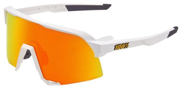 100% S3 Goggles - Soft Tact White - Hiper Red Multilayer Mirror Lenses