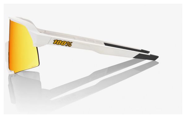 Lunettes 100% S3 - Soft Tact Blanc - Verres Miroir Multicouche Rouge Hiper 