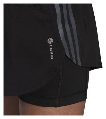 2-in-1 Rock für Frauen adidas Performance Run It Schwarz