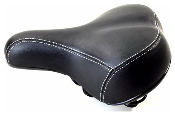 Selle De Vélo Large Et Confortable Avec Gel - Noire - Taille 27,5x26x3,5cm - Neuve