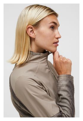 Peak Performance Freelight AOP Polartec Alpha fleece met halve rits, beige, dames