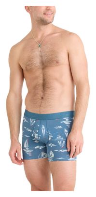 Saxx DropTemp Cooling Cotton Fly Sail Away Tapestry Boxer Blu Uomo