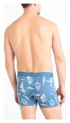 Saxx DropTemp Cooling Cotton Fly Sail Away Tapestry Boxer Blu Uomo