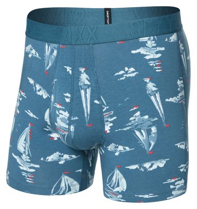 Saxx DropTemp Cooling Cotton Fly Sail Away Tapestry Boxer Blu Uomo