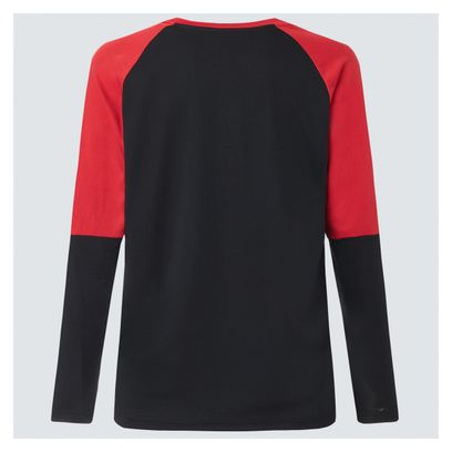 Oakley Switchback Trail Long Sleeve T-Shirt Black Red