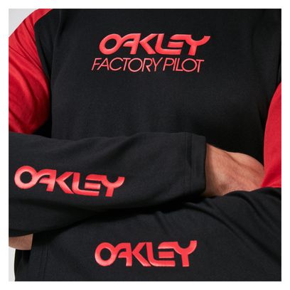 Camiseta de manga larga Oakley Switchback Trail Black Red