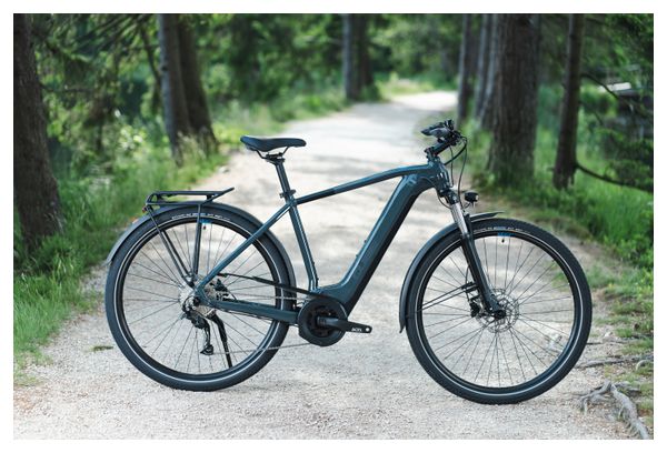 Cube Touring Hybrid One 500 Electric City Bike Shimano Alivio 9S 500 Wh 700 mm Grey Blue 2022