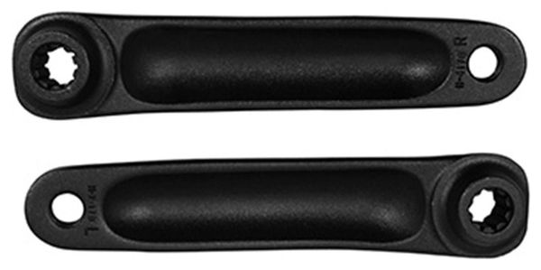 MANIVELLE DROITE + GAUCHE STRONGLIGHT MAGAN3B 170mm NOIR POUR MOTEUR CENTRAL POUR BOSCH NANO ISIS 3ème GENERATION (DEPORT 10mm)
