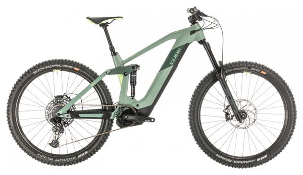 Cube Full Suspension Electric MTB Stereo Hybrid 160 HPC SL 625 Sram NX / SX  Eagle 12s Green 2020
