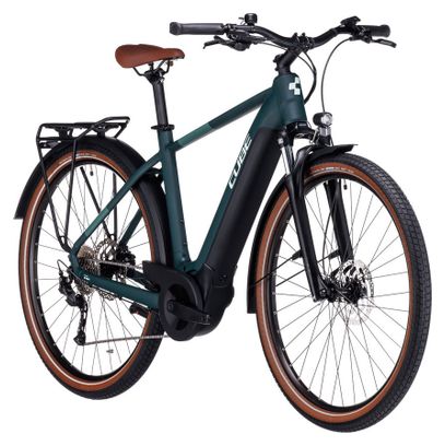 Cube Touring Hybrid One 625 Elektro-Hybridrad Shimano Alivio 9S 625 Wh 700 mm Dunkelgrün 2024