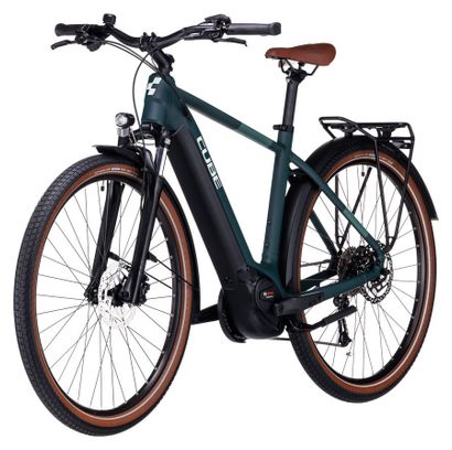 Cube Touring Hybrid One 625 Bicicleta Híbrida Eléctrica Shimano Alivio 9S 625 Wh 700 mm Verde Oscuro 2024