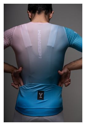 Maillot Manches Courtes LeBram Race Ultralight Rose Bleu