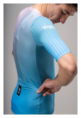 Maillot Manches Courtes LeBram Race Ultralight Rose Bleu
