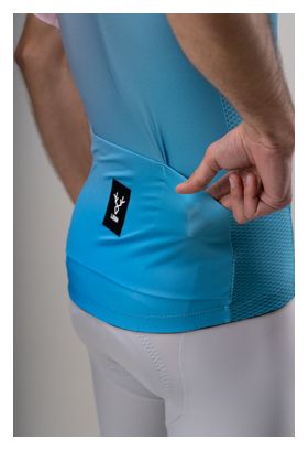 Maillot Manches Courtes LeBram Race Ultralight Rose Bleu