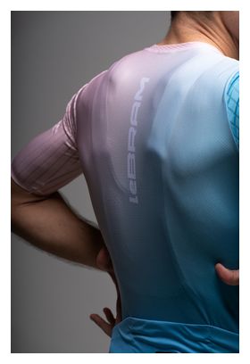 Maillot Manches Courtes LeBram Race Ultralight Rose Bleu