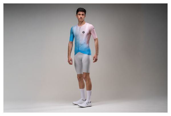 Maillot Manches Courtes LeBram Race Ultralight Rose Bleu