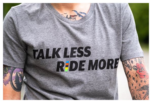 Çois Unisex T-shirt - Talk Less Ride More - Grijs