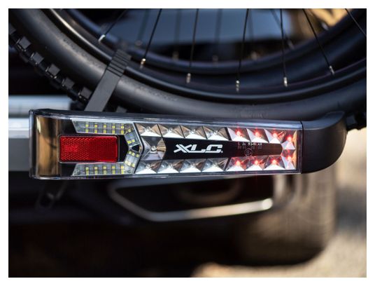 Fahrradträger auf Kugelkopfkupplung XLC VC-C07 Almada Work-E Xtra Led Faltbar 2 Fahrräder